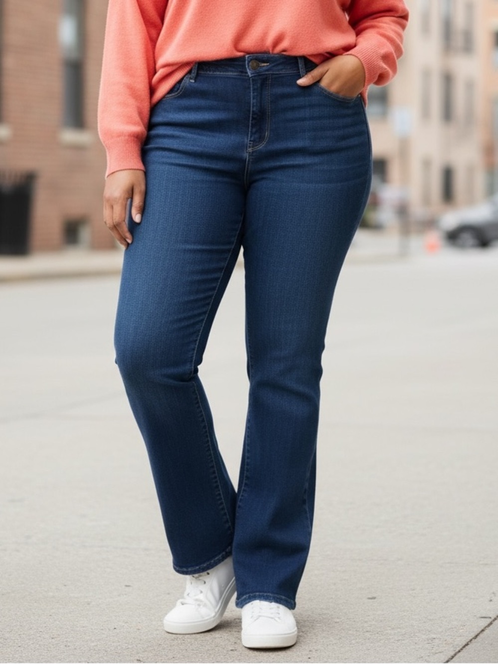 Levi's Classic Boot Cut Women's Size 34 High Rise Wide Leg Jeans Dark Wash Blue